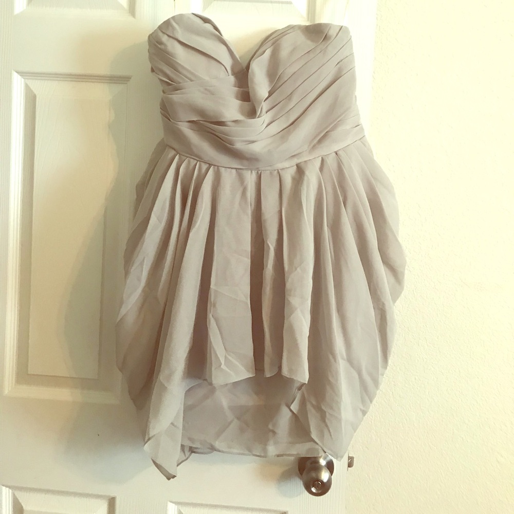 NWT Size 16 Silver dress w/ Chiffon fabric
